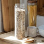 Acacia Wood Lidded Tall Glass Jar, thumbnail 2 of 6