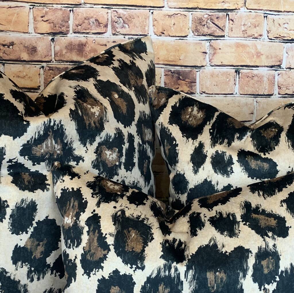 Ocelot Animal Print Velvet Cushion By Lulu Interiors