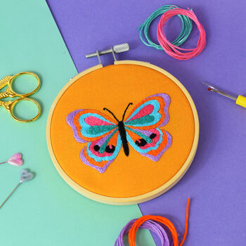 ‘Kaleidoscope Butterfly' Mini Embroidery Kit, 4 of 4