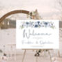 Wedding Welcome Sign Winter Blue Floral, thumbnail 3 of 6