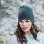 Ribbed Cashmere Beanie Hat, thumbnail 1 of 2