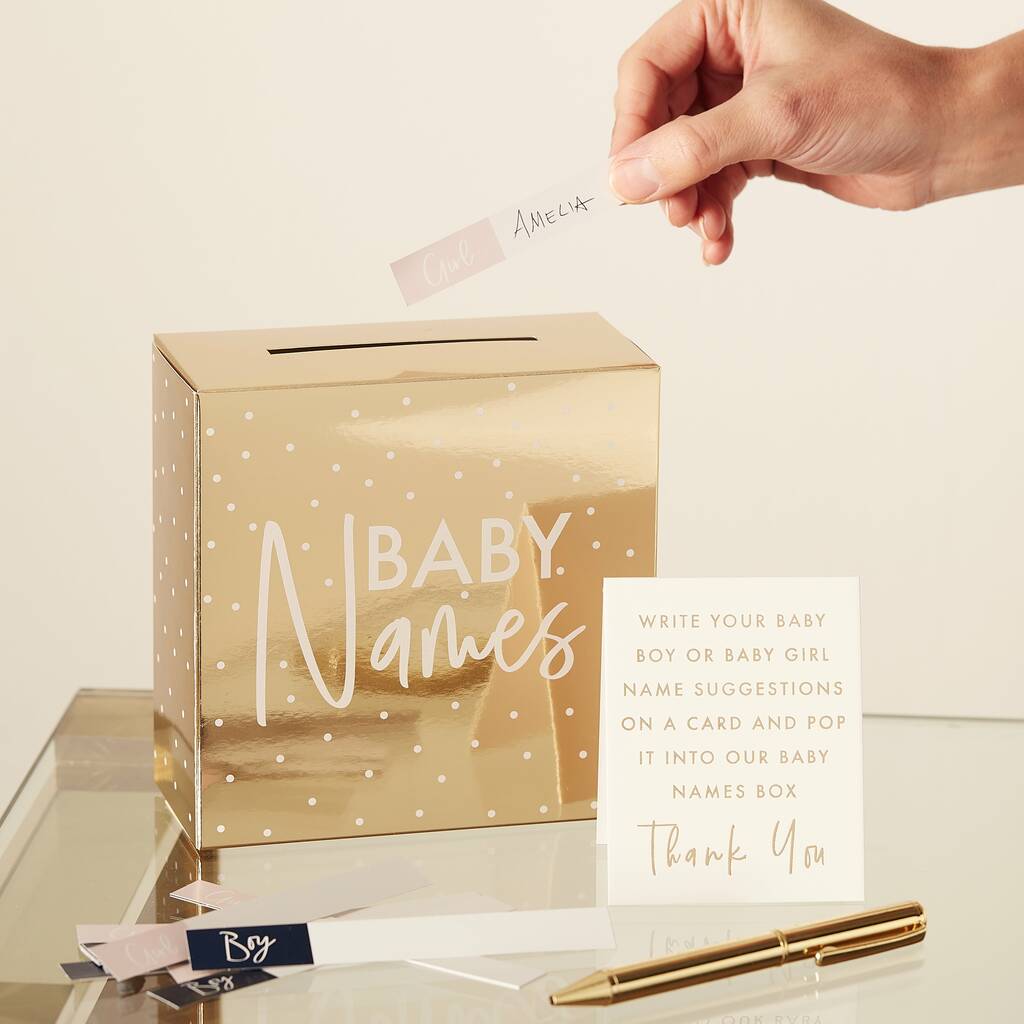 Gold Foiled Baby Names Box, 1 of 2