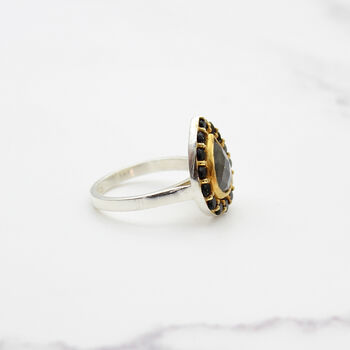 Labradorite And Black Spinel Cocktail Ring, 7 of 8