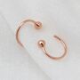 18ct Gold Plated Or Silver Bobble Pull Thru Earrings, thumbnail 5 of 9