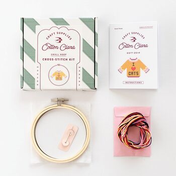 I Love Cats Cross Stitch Kit, 4 of 4