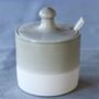 Handmade Porcelain Lidded Marmalade Pot With Spoon, thumbnail 3 of 7