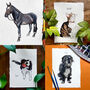 Personalised Pet Illustration In Watercolour, thumbnail 4 of 12