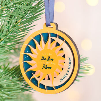 Personalised Couples Celestial Tree Decoration, 2 of 5