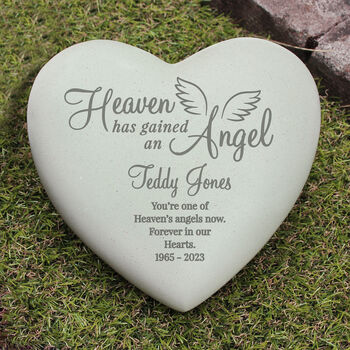 Personalised Angel Heart Memorial, 2 of 3
