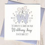Personalised Glittery Wedding Hearts Card, thumbnail 1 of 4