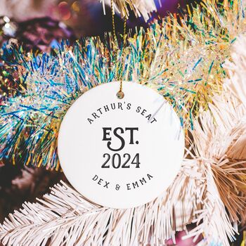 Couple's Est Year Christmas Decoration, 2 of 3