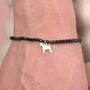Schnauzer Silhouette Crystal Bracelet Personalised, thumbnail 1 of 5