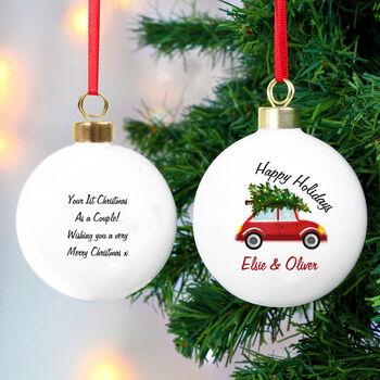 Personalised 'Driving Home For Christmas' Bauble, 4 of 4