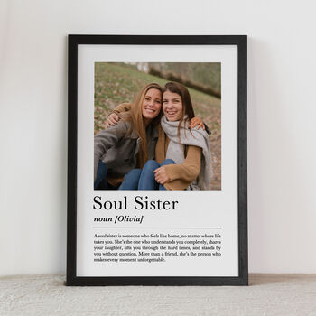 Personalised Soul Sister Print, Best Friend Gift, 2 of 5