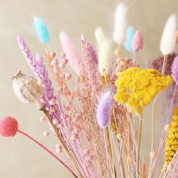 Bright Pastels Dried Flower Bouquet, 4 of 8