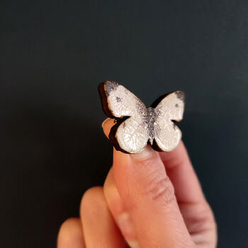 Cabbage White Butterfly Brooch, 3 of 4