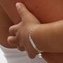 Baby's Personalised Silver Christening Bracelet, thumbnail 3 of 9