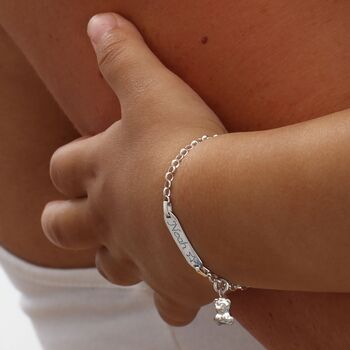 Baby's Personalised Silver Christening Bracelet, 3 of 9