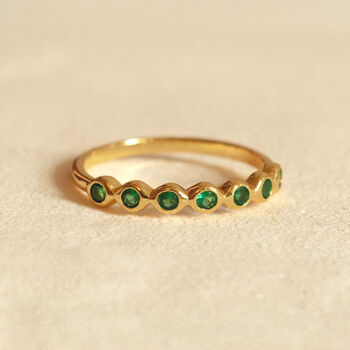 Women's Emerald Green Birthstone Ring — Art Deco Design, 5 of 5