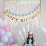 Mermaid Happy Birthday Puffy Felt Banner, thumbnail 1 of 4