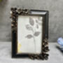 Floral Black And Gold Aged Photo Frame Freestanding 6x4, thumbnail 1 of 10