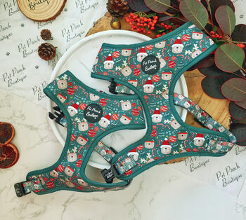 Jolly Bear Christmas Dog Harness With Optional Set, 3 of 7