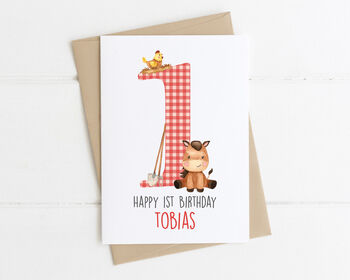 Personalised Children's Birthday Card Farm Horse, 7 of 7