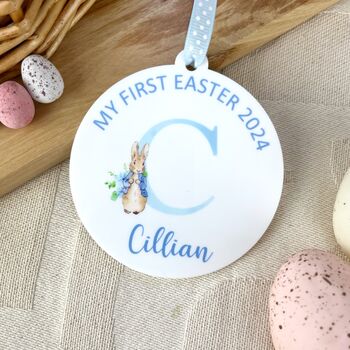 Personalised Watercolor Peter Rabbit Easter Decoration, 3 of 3
