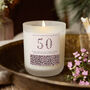 50th Birthday Gift For Her Leopard Print Candle, thumbnail 1 of 10