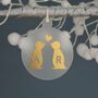 Couples Personalised Christmas Tree Decoration With Kissing Penguins, thumbnail 1 of 12