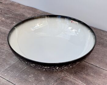Black And White Speckled Serving Bowl, 30cm, 2 of 3