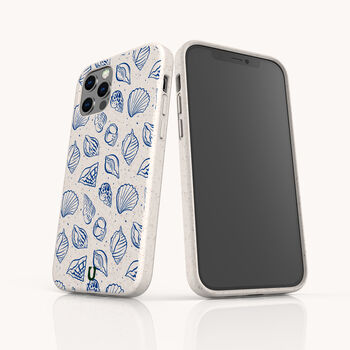 Cobalt Sea Shells Eco Phone Case, 7 of 8