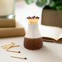 Ceramic Milk Bottle Match Striker With Matches, thumbnail 1 of 10