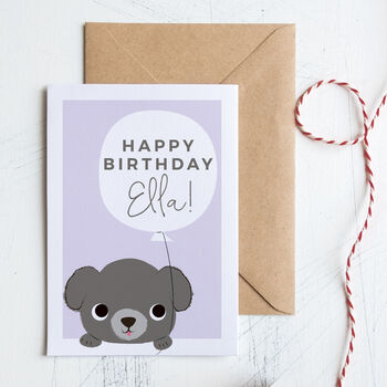 Personalised Dog Kids Birthday Card, 3 of 4