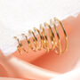 9ct Yellow Gold Plain Hoop Earrings, thumbnail 1 of 9