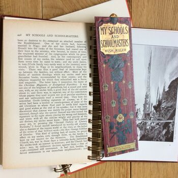'My Schools And Schoolmasters' Upcycled Notebook, 2 of 4