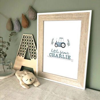 Personalised Little Farmer Nursery Print Pink, 2 of 4