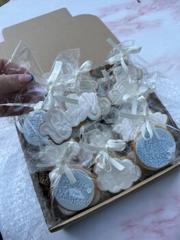 Baby Blue Baby Shower Biscuit Favours, 11 of 11