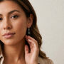 Sterling Silver Black Freshwater Pearl Drop Earrings, thumbnail 1 of 8