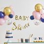 Gold Baby Shower Banner And Balloon Decoration, thumbnail 1 of 2