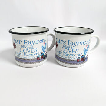 Personalised 'Mr' And 'Mrs' Love Mugs, 8 of 12