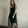 Black Tulle Boho Festival Overlay Dress, thumbnail 6 of 11