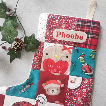 Christmas Stocking Made From Baby Clothes, 4 of 12
