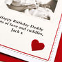 Dad / Daddy Personalised Photo Birthday Card, thumbnail 3 of 3
