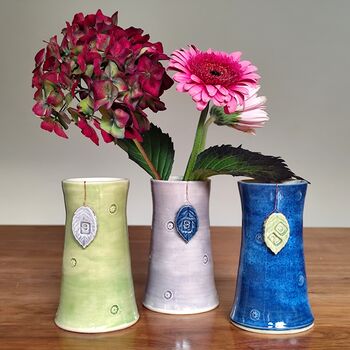 40th Birthday Anniversary Handmade Vase With Ceramic Tag, 4 of 7