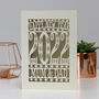 Personalised Papercut Happy New Year Card A5, thumbnail 2 of 10