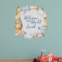 Personalised Welcome To The World Jungle Wall Sticker, thumbnail 3 of 5