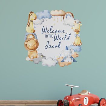 Personalised Welcome To The World Jungle Wall Sticker, 3 of 5