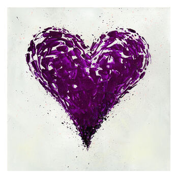 Purple Heart Limited Edition Art Print Valentine's, 2 of 2