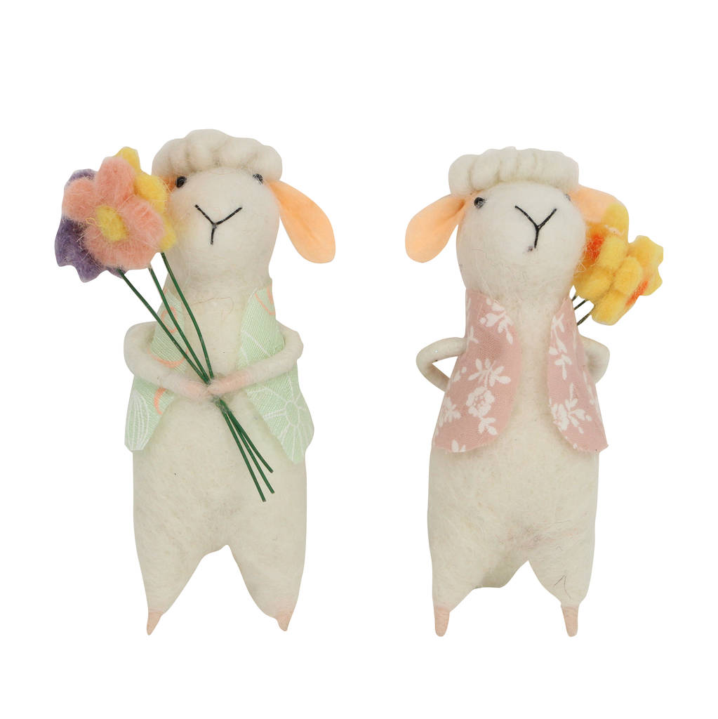 Felt Lamb Decoration By Ella James